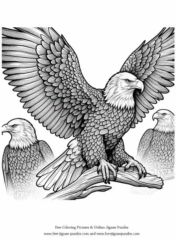 Bald Eagle picture for coloring and printing - Free Picture 14