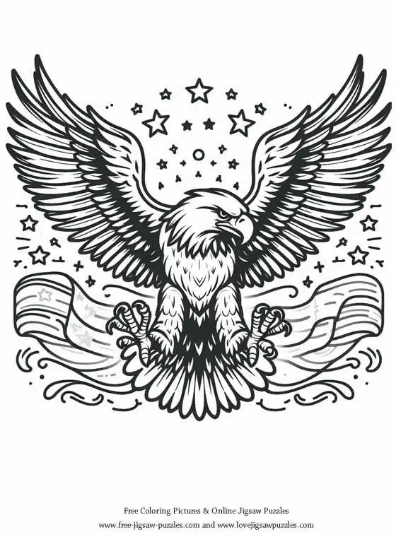 Bald Eagle picture for coloring and printing - Free Picture 17