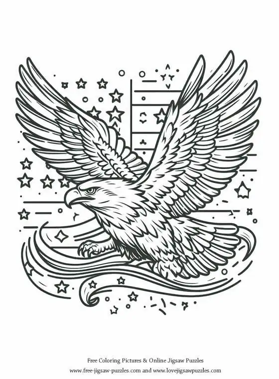 Bald Eagle picture for coloring and printing - Free Picture 20