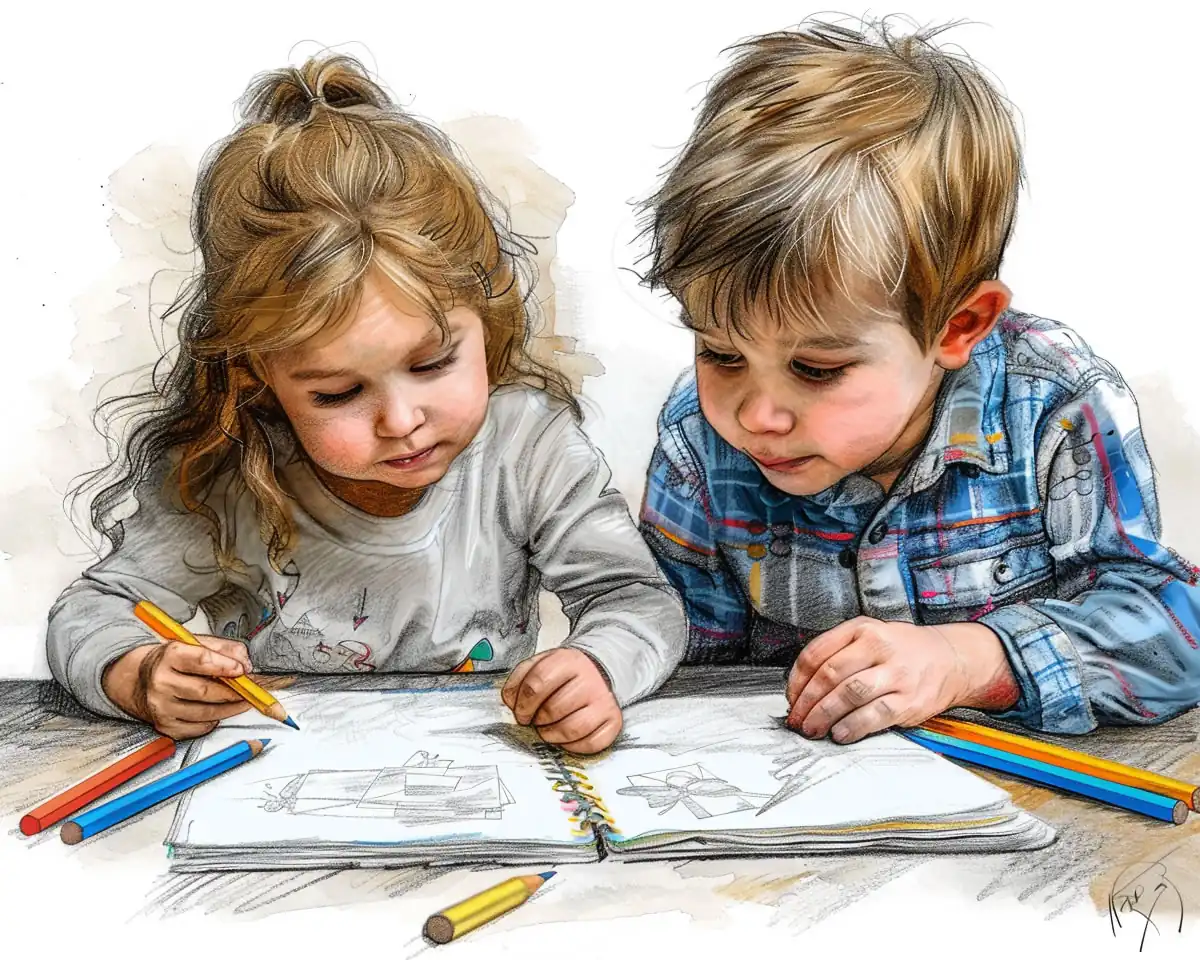 Coloring with kids