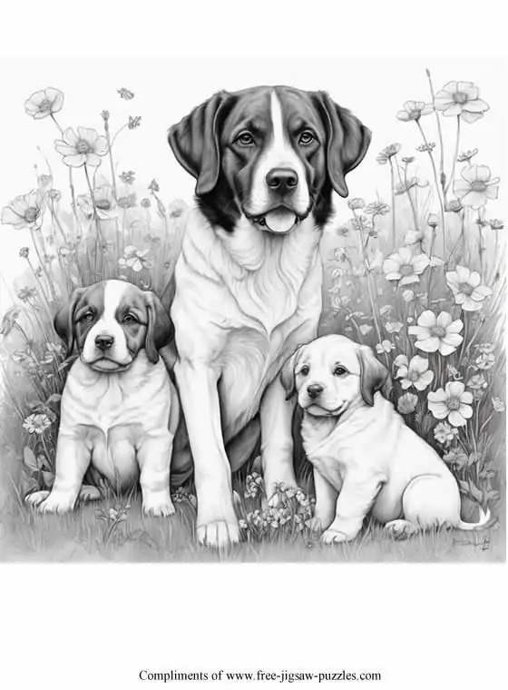 Dog Coloring Picture 2