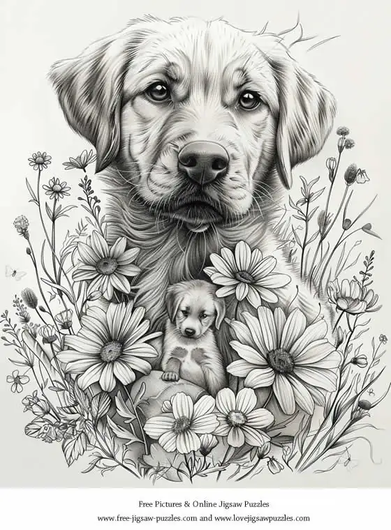 Dog Coloring Picture 17