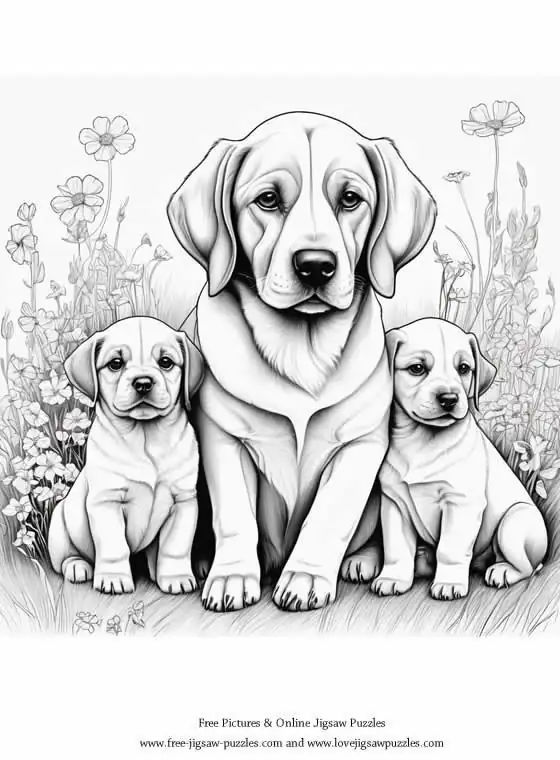 Dog Coloring Picture 7
