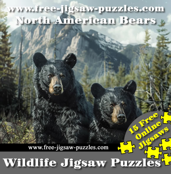 Bears in wilderness Jigsaws - 15 Jigsaws