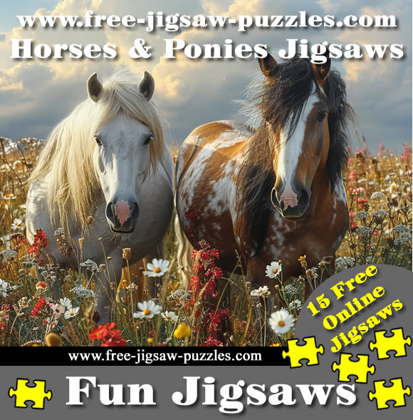 Horse pictures, poems, fun facts about horses and Jigsaws