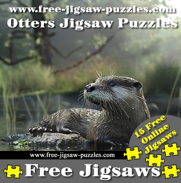 Otters in the wild jigsaws | 15 Free Jigsaw Puzzles