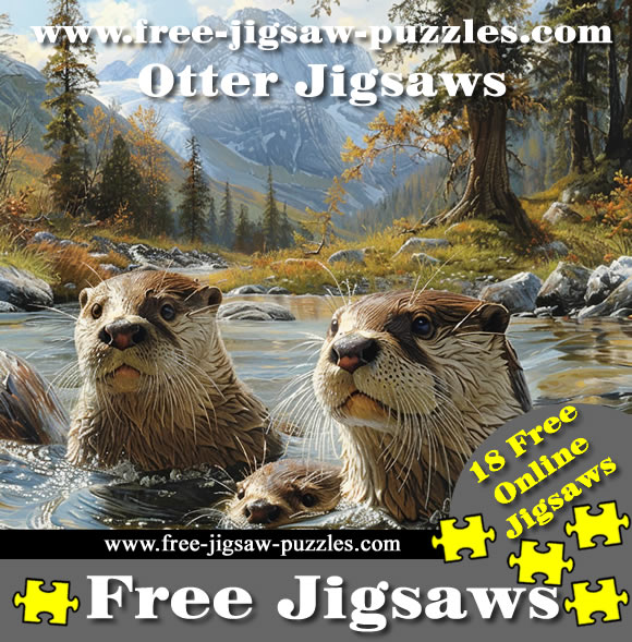 Otters in the wild jigsaws | 15 Free Jigsaw Puzzles